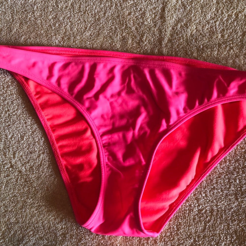 Pink bikini swim bottoms